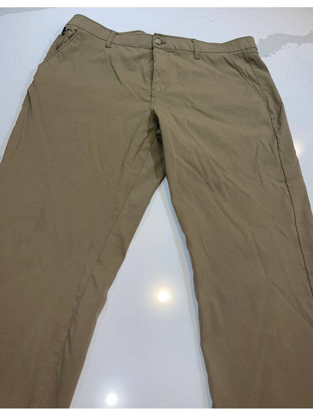 DESIGNER WEATHERPROOF VINTAGE STRETCH WAIST TAN PANTS MEN'S SIZE 38x32 38 x 32